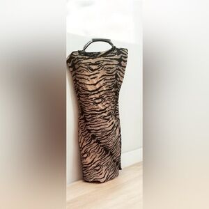 DUSAK Lined Animal Print Dress size M